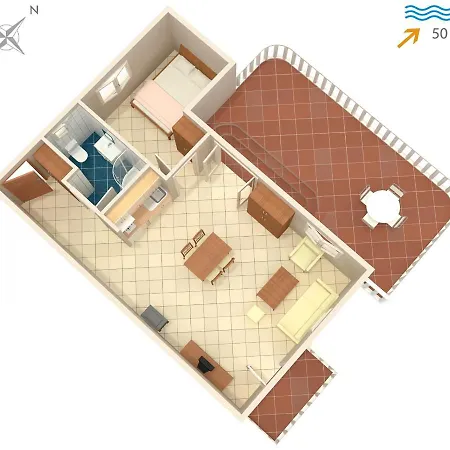 Apartments By The Sea Okrug Gornji, Ciovo - 8625 Apartman *